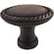 Elements 1-3/8" Overall Length Brushed Oil Rubbed Bronze Oval Rope Detailed Lindos Cabinet Knob Z115L-DBAC - alternate 3